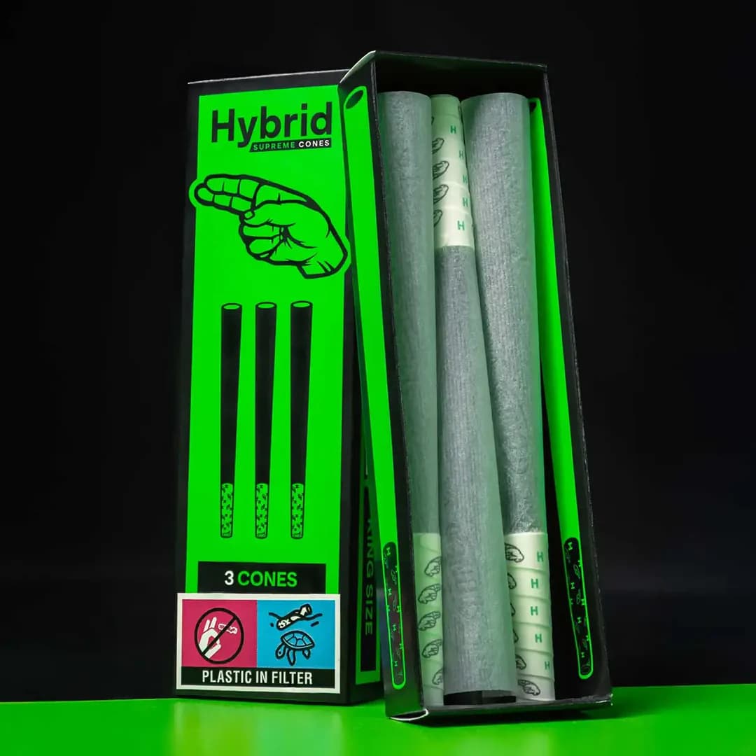 King Size Cones with activated carbon filter, box of 3