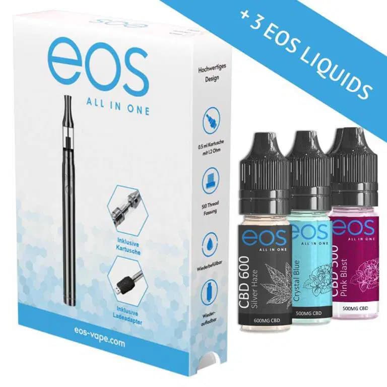 eos Starterset: Vape Pen + 3 CBD Liquids